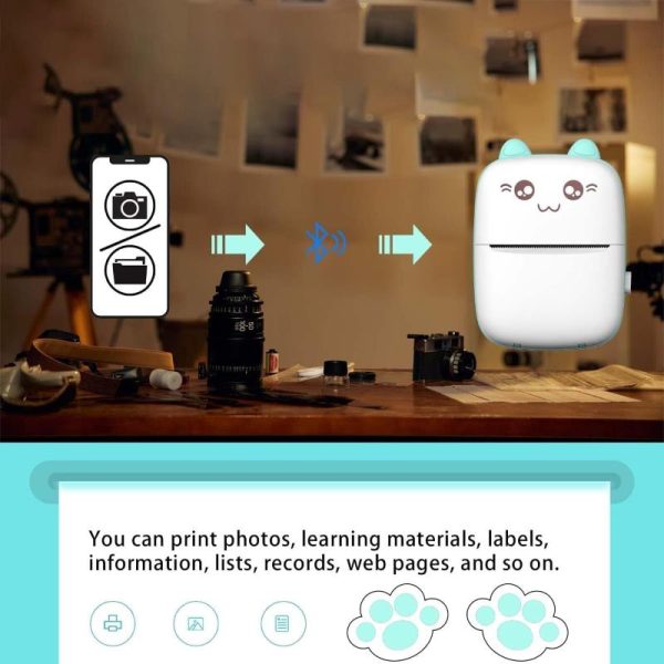 عرض قطعتين الطابعة الشقية Mini Sticker Printer